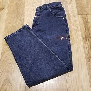 Vintage 90s Boss Jeans Loose Fit Denim Blue Jean 36 Mens Hip Hop Spell Out 35x31